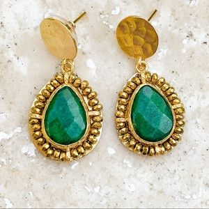 Handmade jade earrings